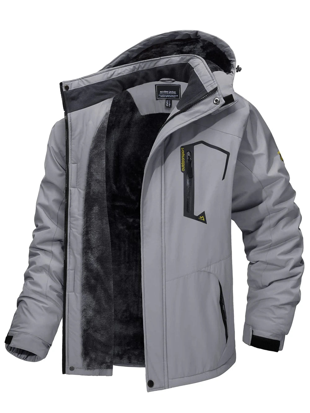 TACVASEN Fleece Lining Mountain Jackets Mens Hiking Jackets