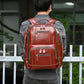 Newsbirds Men's Retro Leather Backpack – Luxury Travel & School Bag