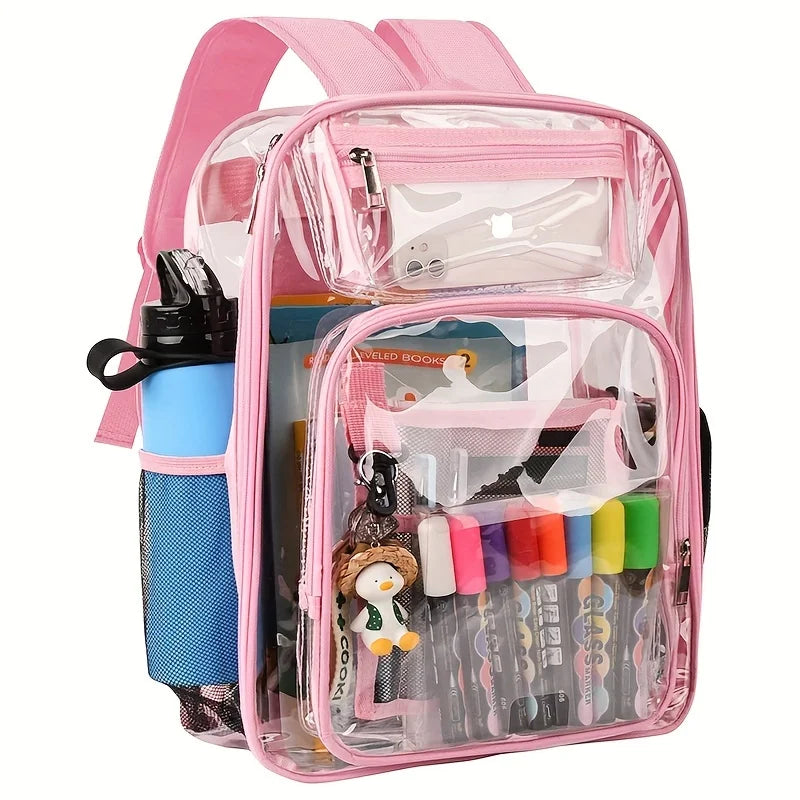 Clear Heavy-Duty PVC Transparent Backpack