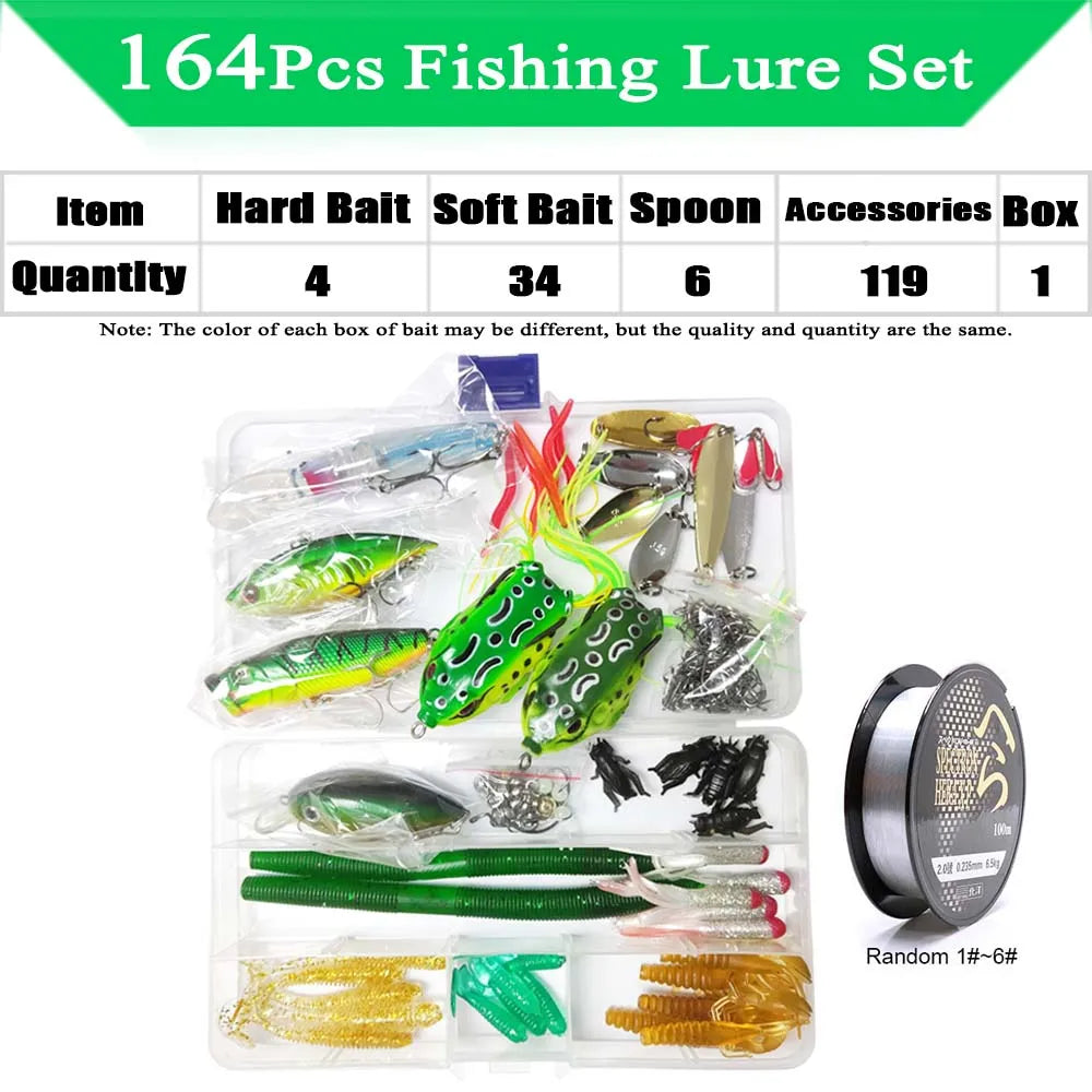 Fishing Lure Kit Soft & Hard Bait Set