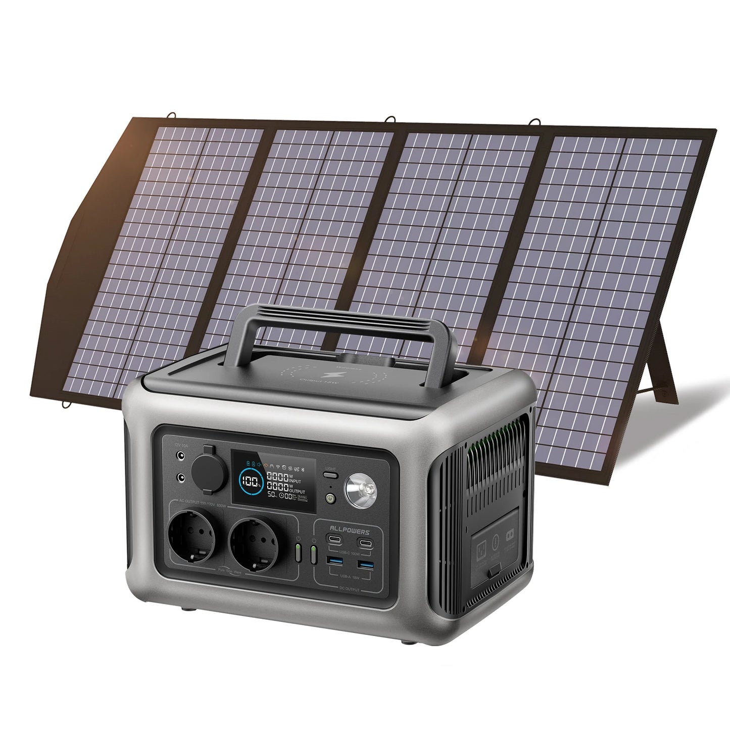 ALLPOWERS R600 Solar Generator with Solar Panel (Optional)