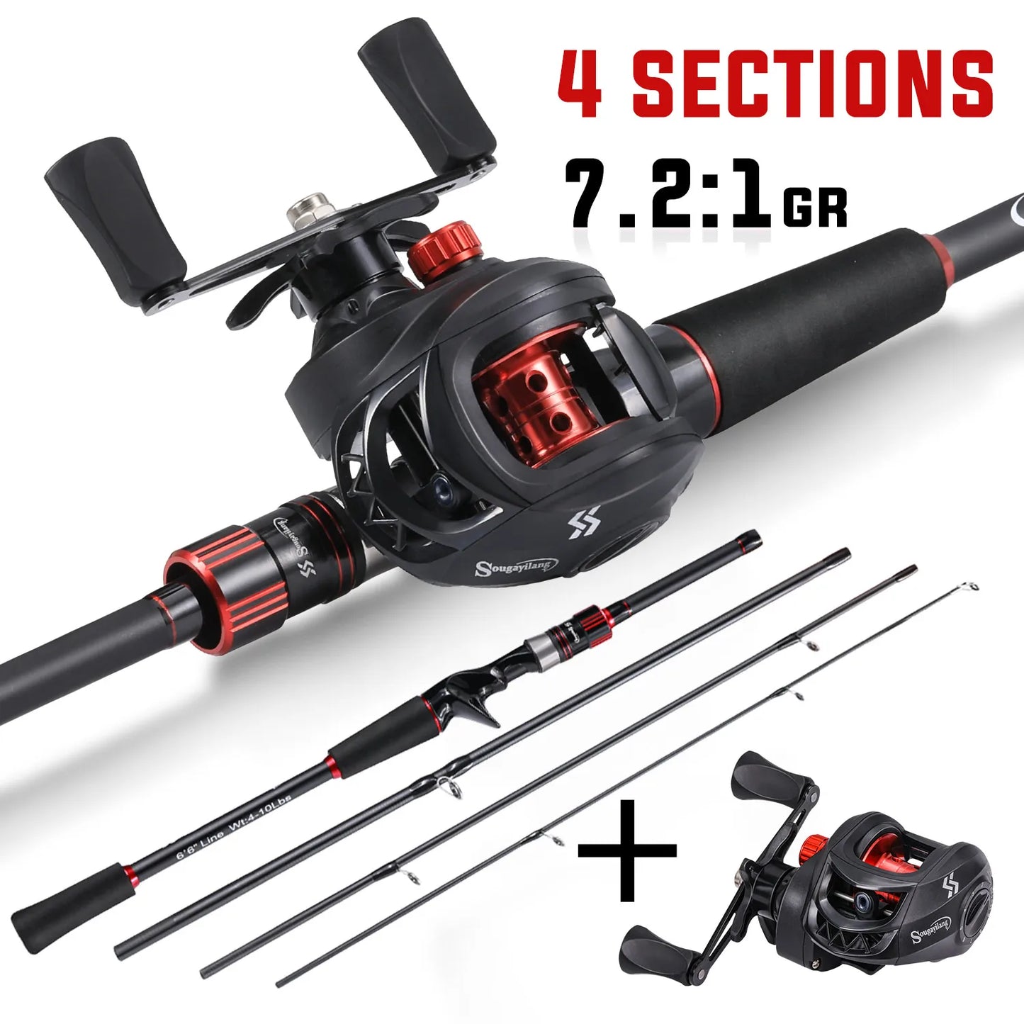 Sougayilang Carbon Fiber Fishing Combo