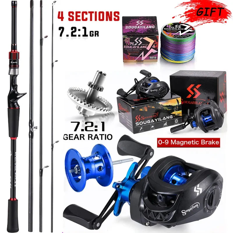 Sougayilang Carbon Fiber Fishing Combo