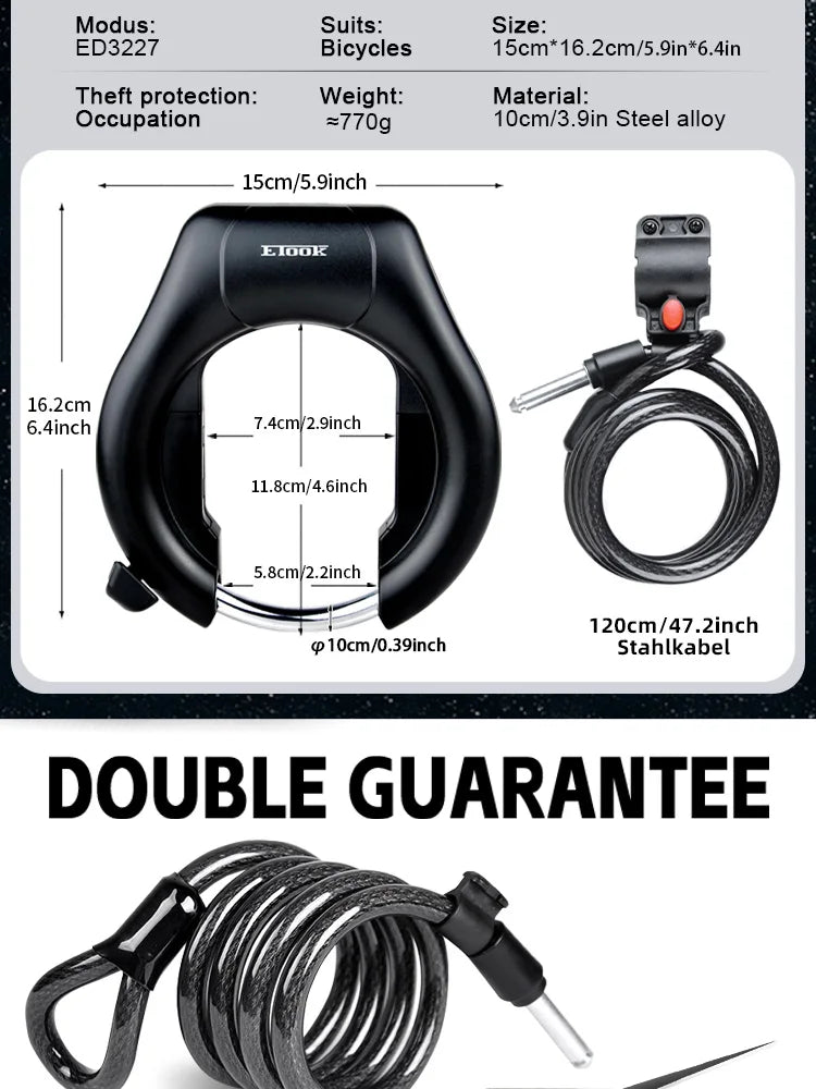 ETOOK Bike Horseshoe Lock