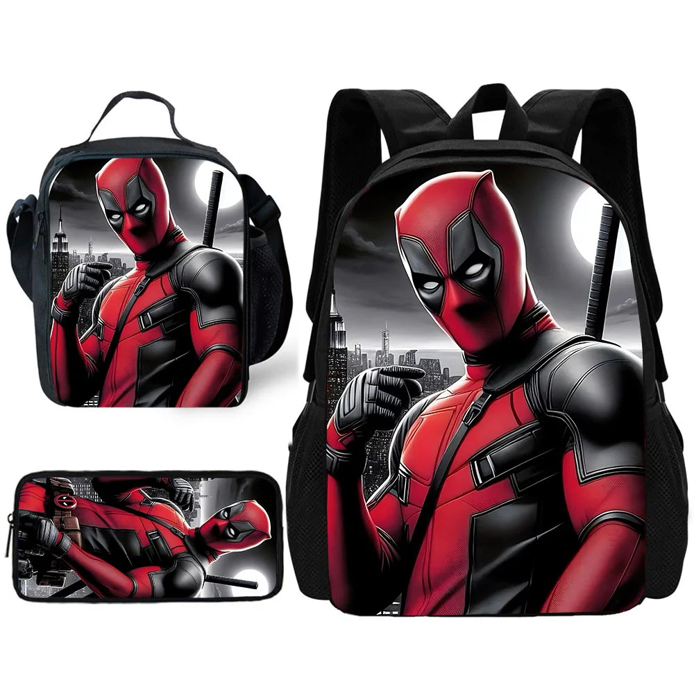 Superhero Kids' School Backpack Set (3PCS)