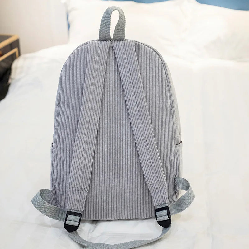 Personalized Embroidered Corduroy Kids' Backpack