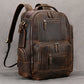 Newsbirds Men's Retro Leather Backpack – Luxury Travel & School Bag
