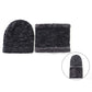 Mens Beanie Hat 2pcs Ski Cap and Scarf Winter Warm Woolly Hats