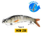 VTAVTA Sinking Jointed Crankbait 8-Segment Swimbait