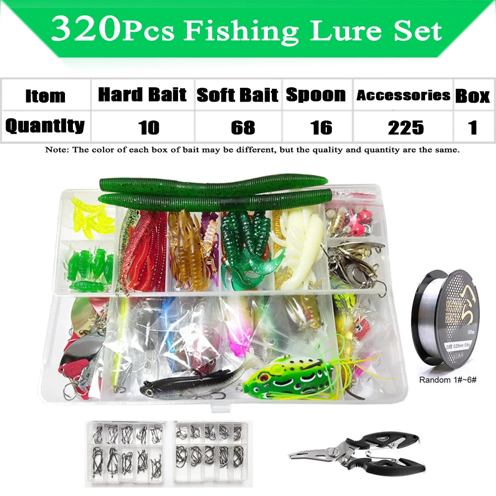Fishing Lure Kit Soft & Hard Bait Set