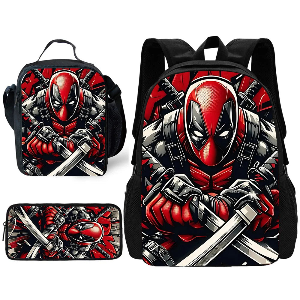 Superhero Kids' School Backpack Set (3PCS)