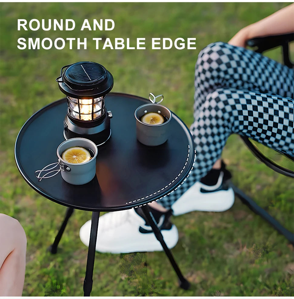 WESTTUNE Ultralight Folding Camping Table with Light Stand
