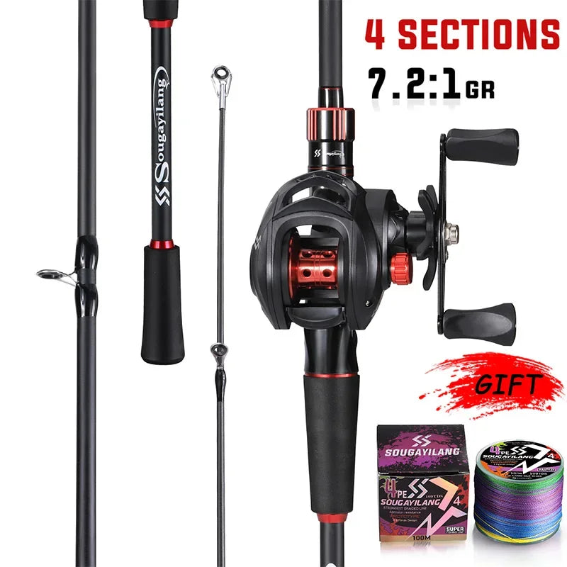 Sougayilang Carbon Fiber Fishing Combo