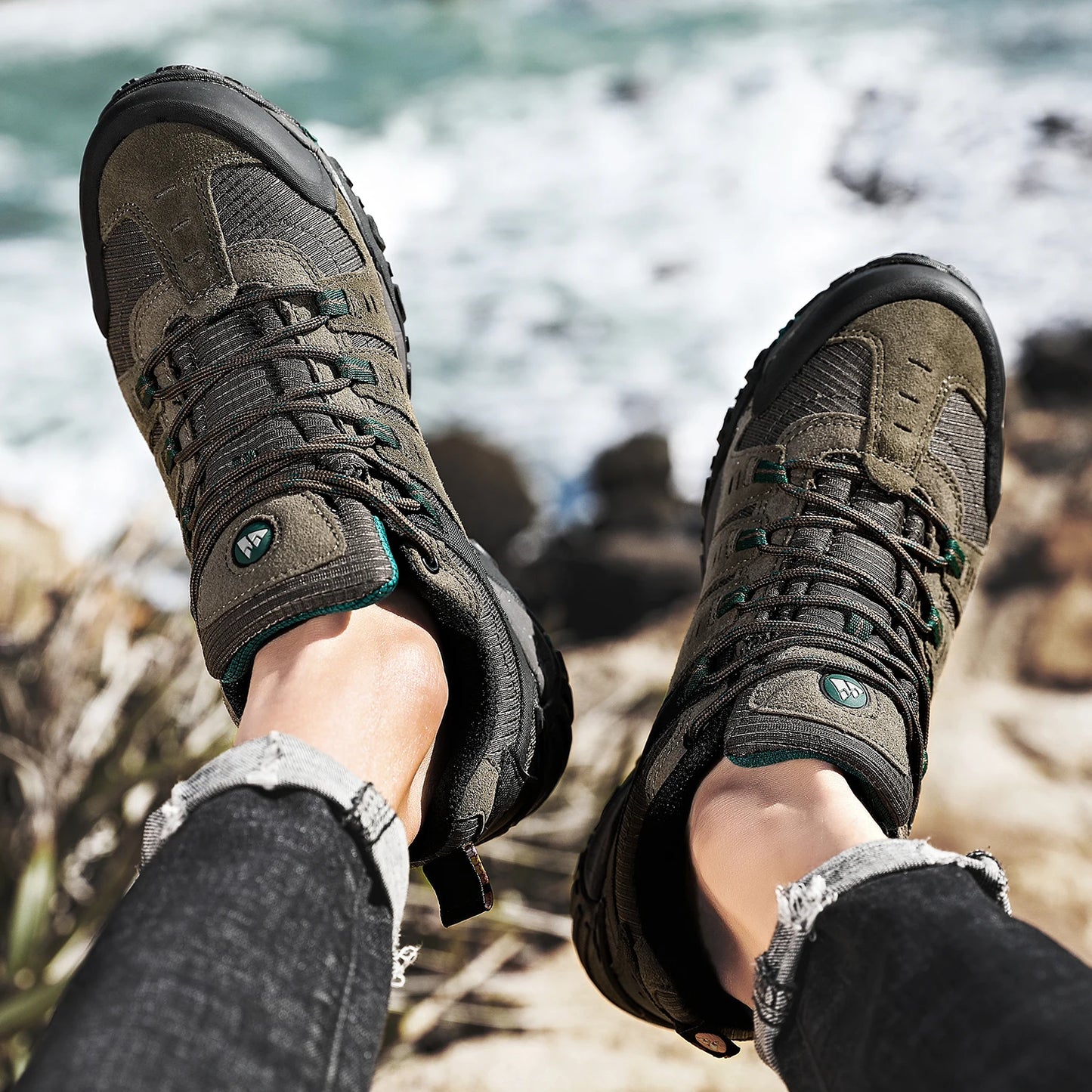 HIKEUP Men's Outdoor Trekking Hiking Shoes