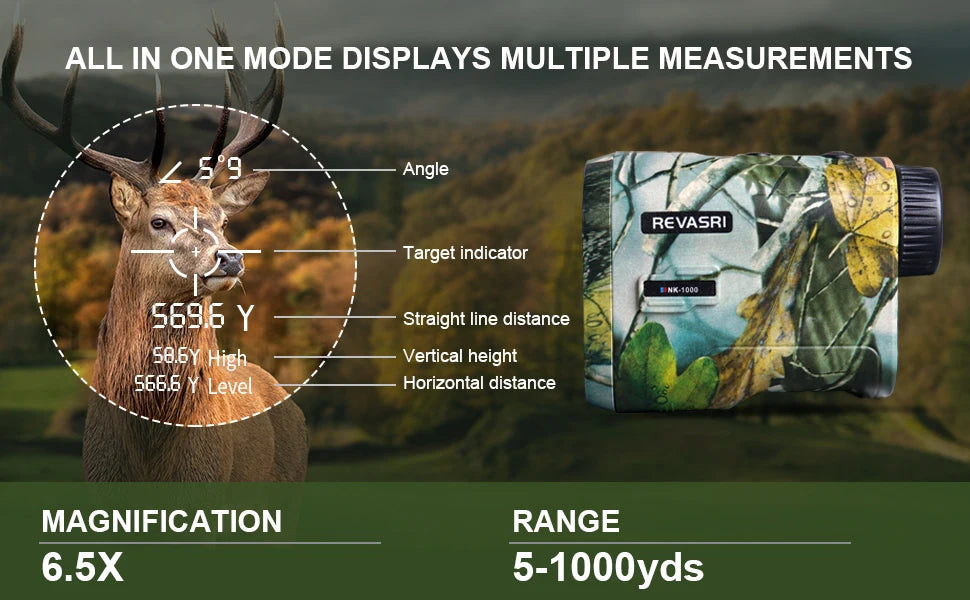 REVASRI Hunting Laser Rangefinder 1000 Yards