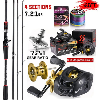 Sougayilang Carbon Fiber Fishing Combo