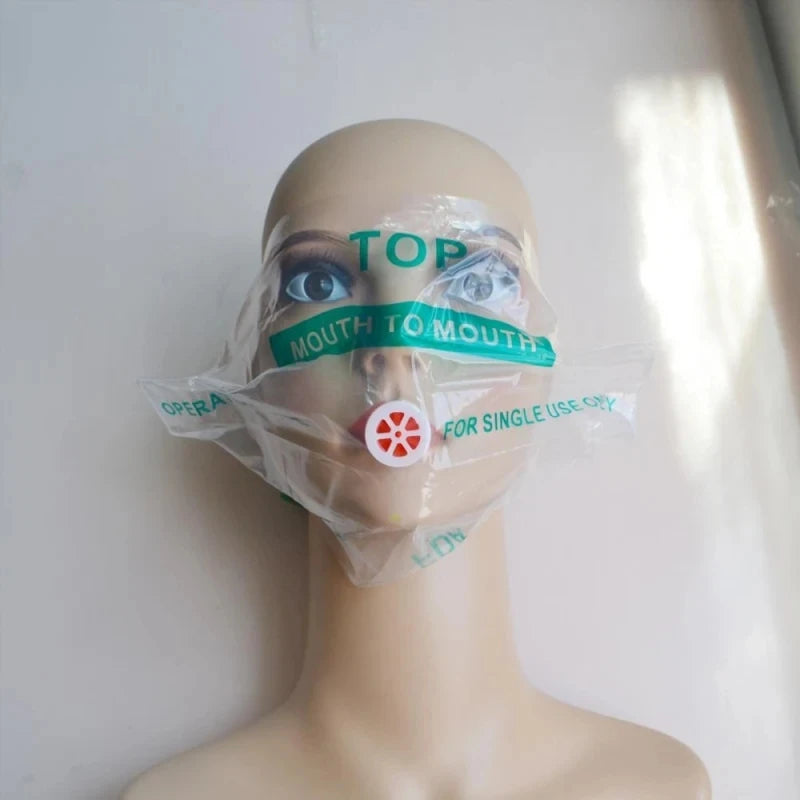 Keychain First Aid Emergency Face Shield Masks