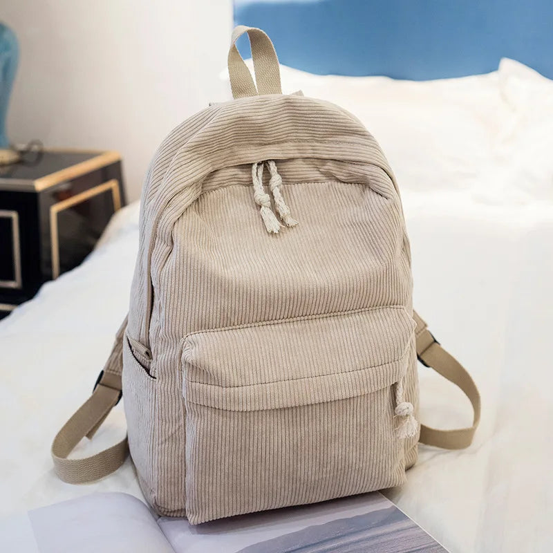 Personalized Embroidered Corduroy Kids' Backpack