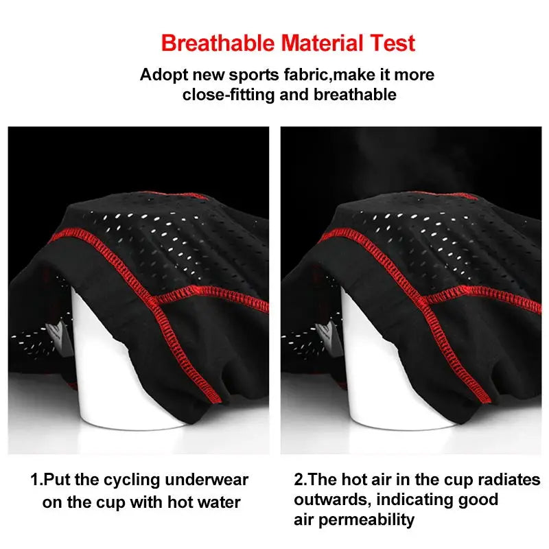 X-TIGER Men’s Cycling Underwear Shorts – 5D Gel Padded, Breathable & Non-Slip