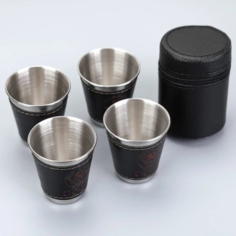 4pcs Outdoor Camping Travel Cups Set