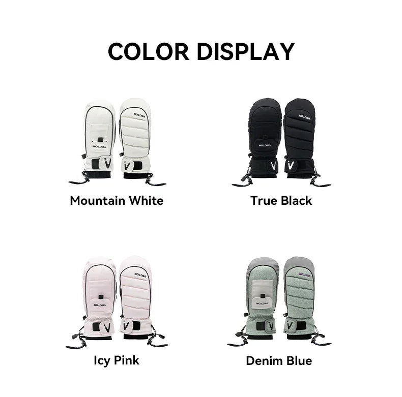 VECTOR Half-Detachable Inner Five-Finger Ski Gloves