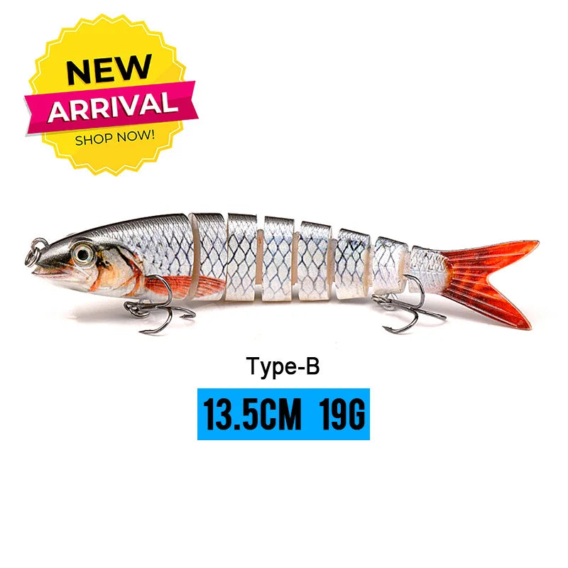 VTAVTA Sinking Jointed Crankbait 8-Segment Swimbait