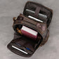Newsbirds Men's Retro Leather Backpack – Luxury Travel & School Bag
