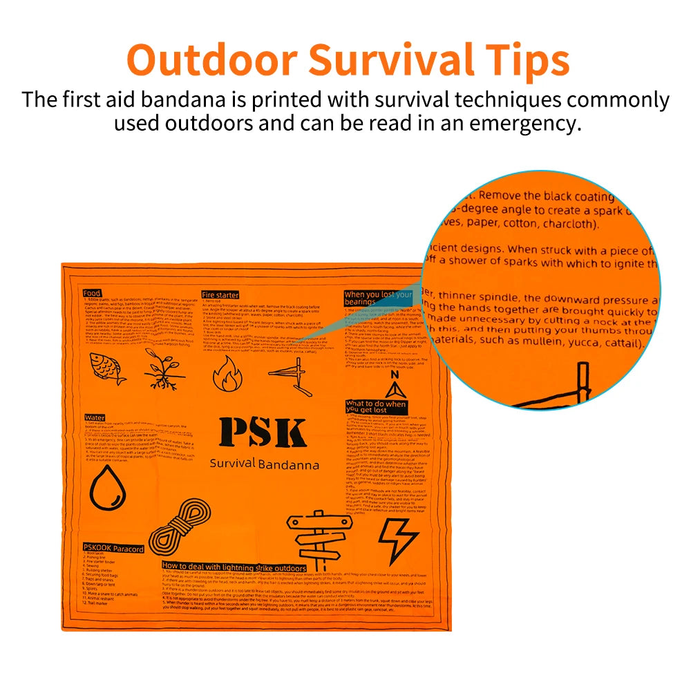 Survival Bandana - High Vis Orange
