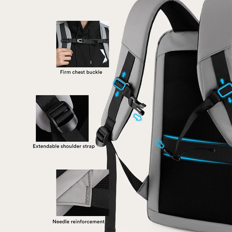 17.3" Hard Shell Laptop Backpack – Waterproof Business & E-Sports Bag