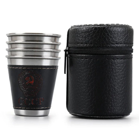 4pcs Outdoor Camping Travel Cups Set