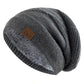 Unisex Slouchy Winter Hats Add Fur Beanie Cap