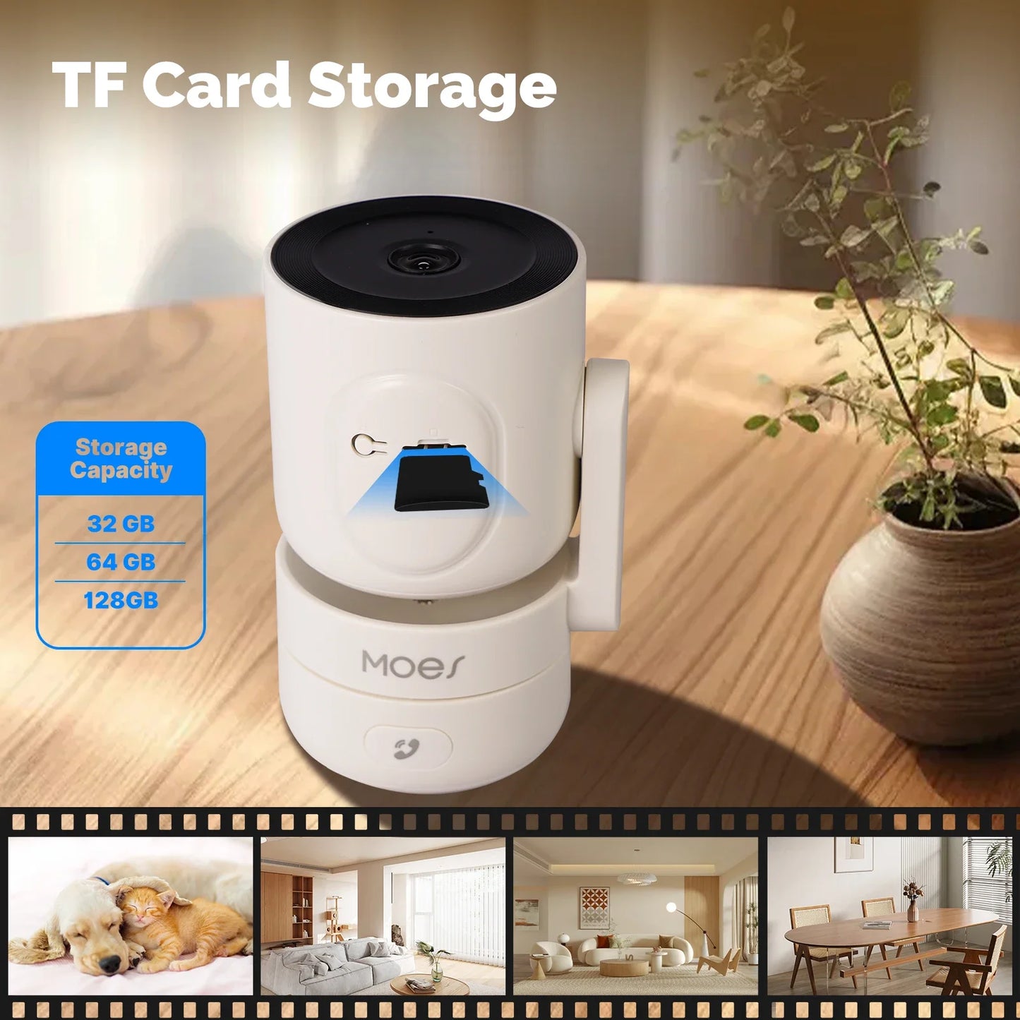 MOESTuya WiFi Indoor Pan/Tilt Smart Security Camera