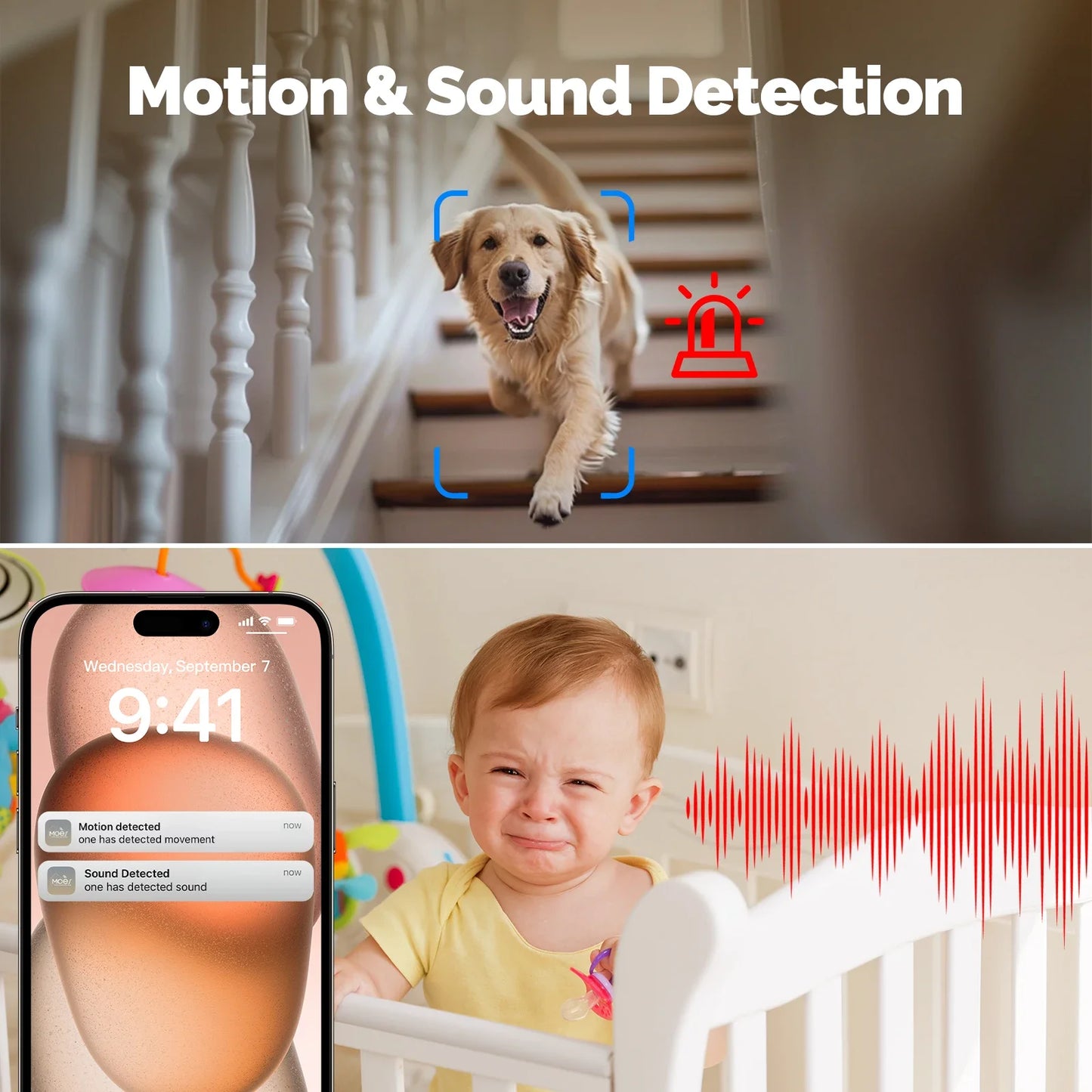 MOESTuya WiFi Indoor Pan/Tilt Smart Security Camera