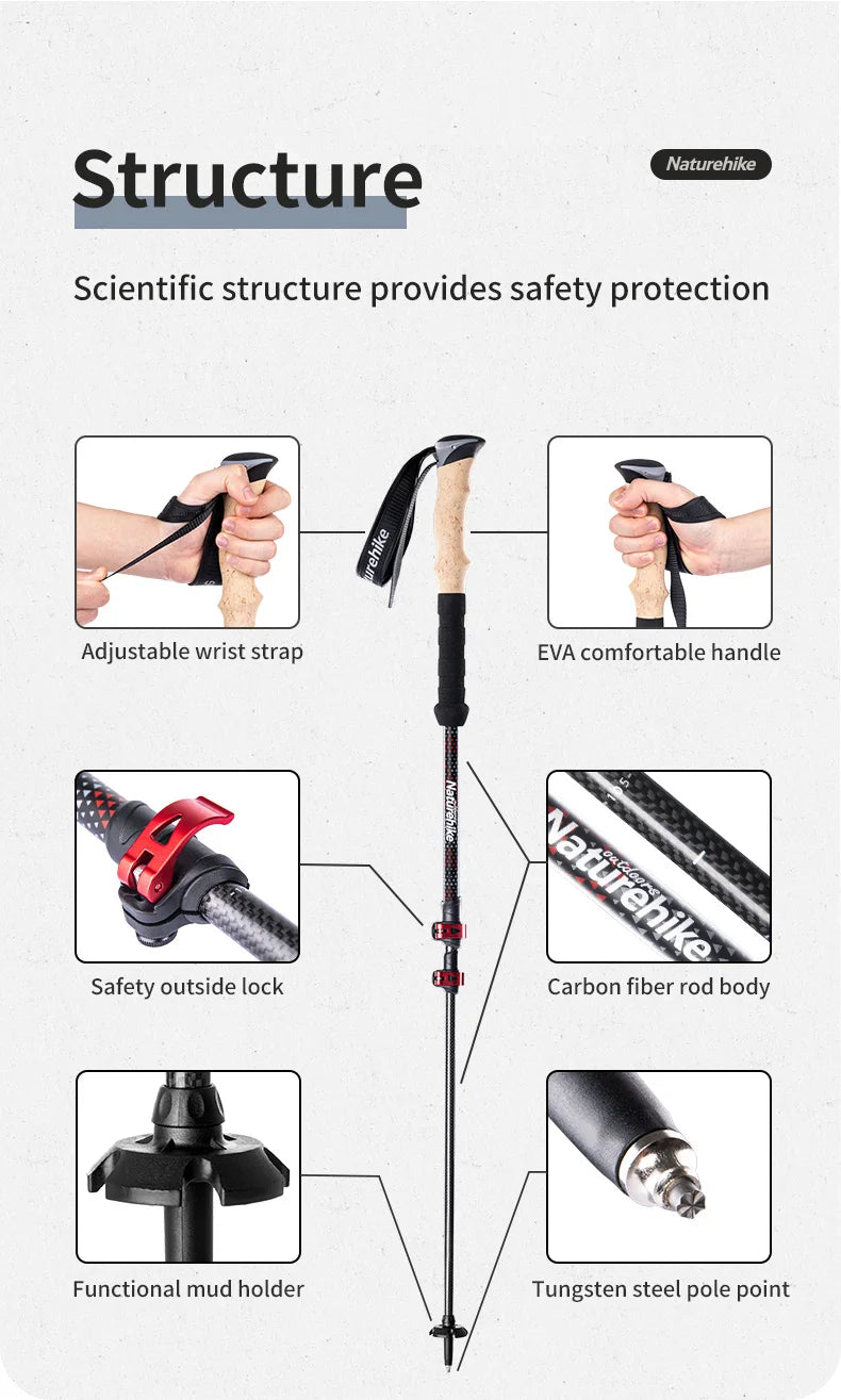 Naturehike Trekking Poles (2pcs) Walking Stick