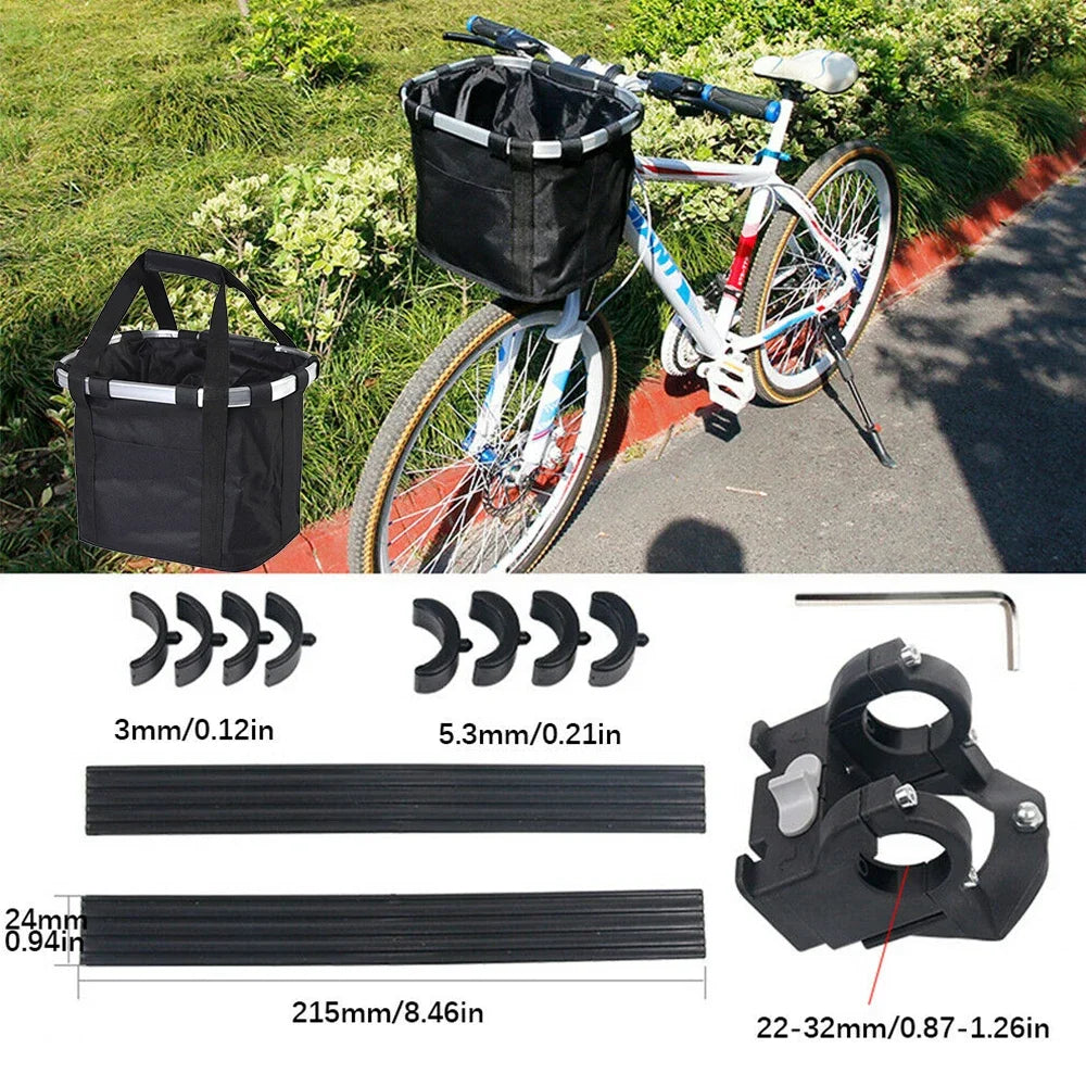 Bicycle Front Basket – 2-in-1 Detachable Bike Handlebar Bag for Small Pets & Cargo