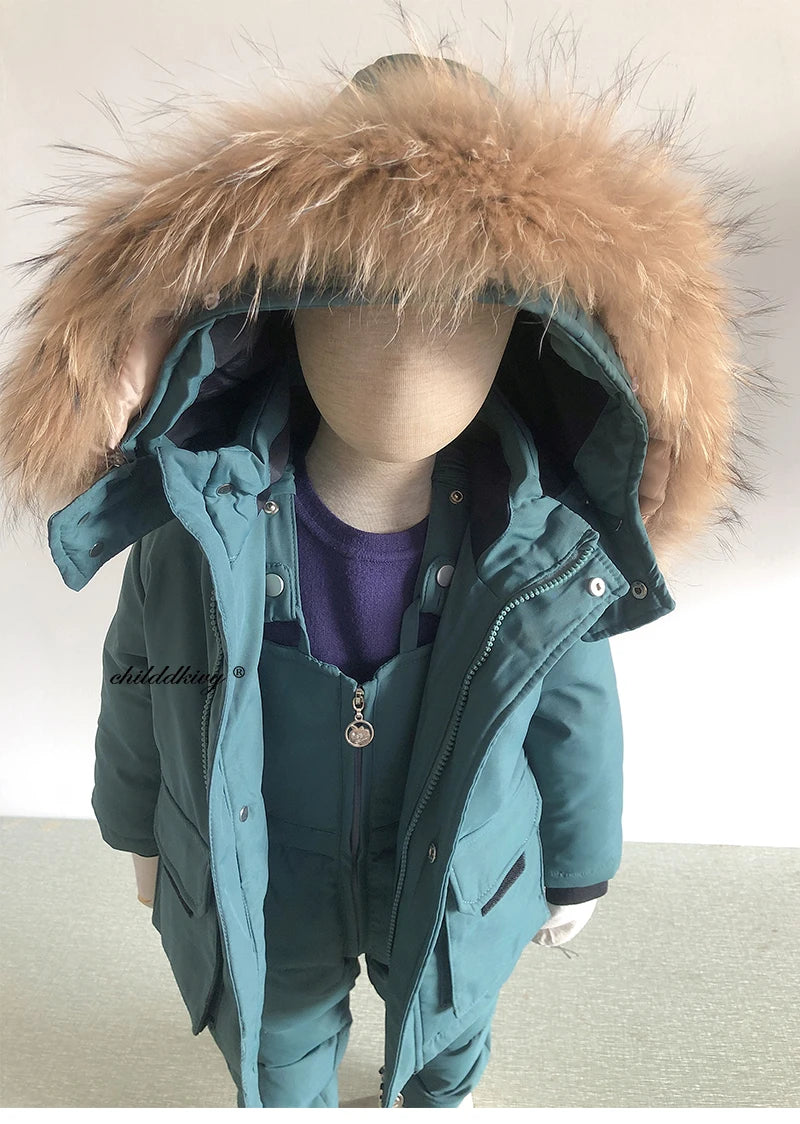 Children Down Suit Winter Warm Jacket