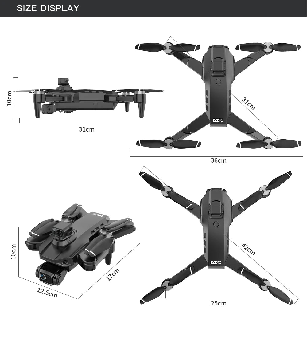 LYZRC L900 PRO MAX Drone 4K Professional HD Dual Camera