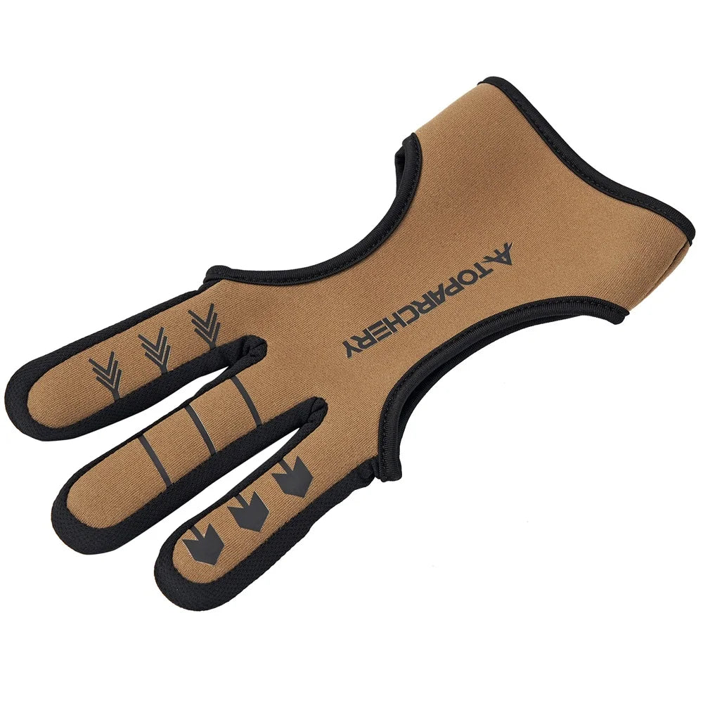 Archery Glove Three Finger Guard Shooting Gloves Finger Tab