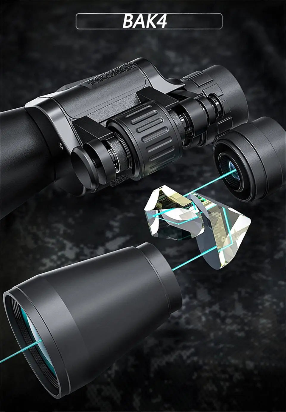 German Military 20X50 Zoom HD BAK4-Prism Powerful Binoculars