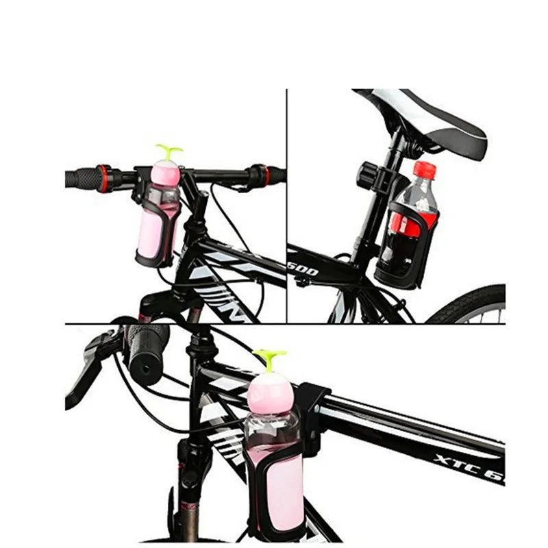 Multifunctional Bicycle & Stroller Water Bottle Holder – Handlebar Mount Cage