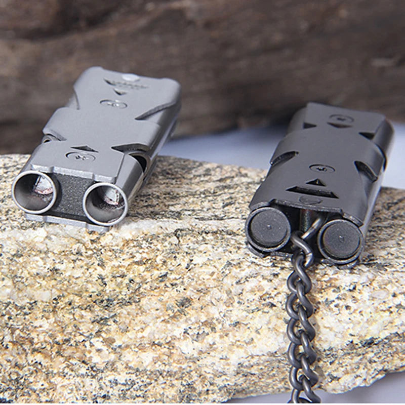 180dB Aluminum Alloy Emergency Whistle - Survival Tool