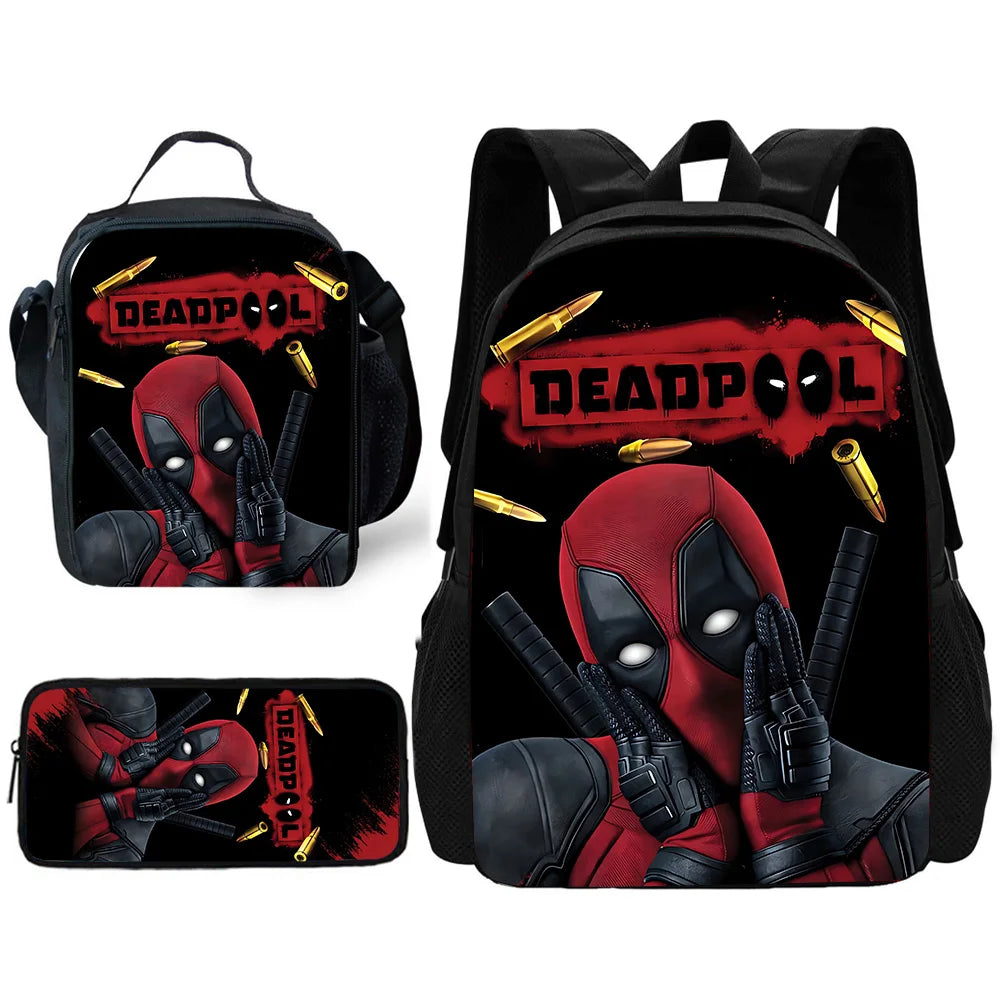 Superhero Kids' School Backpack Set (3PCS)