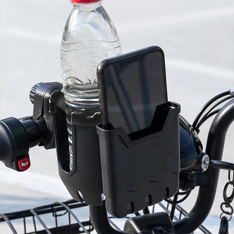 Multifunctional 2-in-1 Water Cup Holder & Mobile Phone Holder – Bicycle & Stroller Accessory