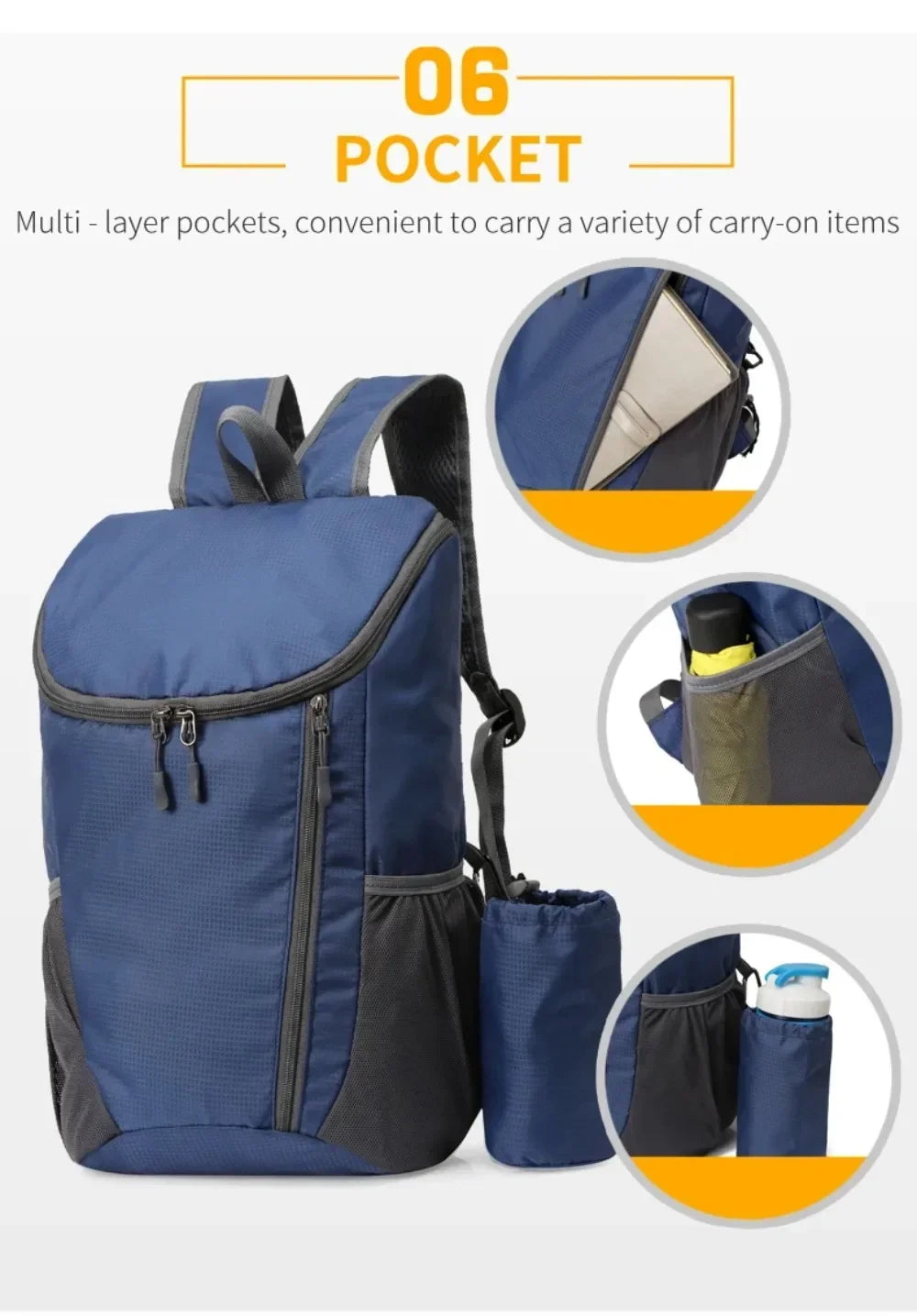 20L Ultralight Foldable Backpack – Portable Hiking & Travel Daypack
