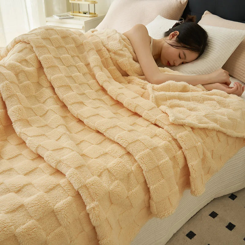 Waffle Plush Multifunctional Blanket