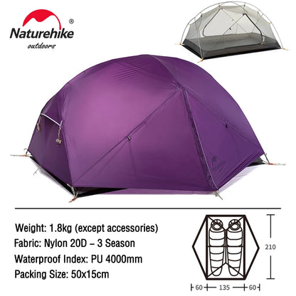 Naturehike Cloud Up 1-Person Camping Tent