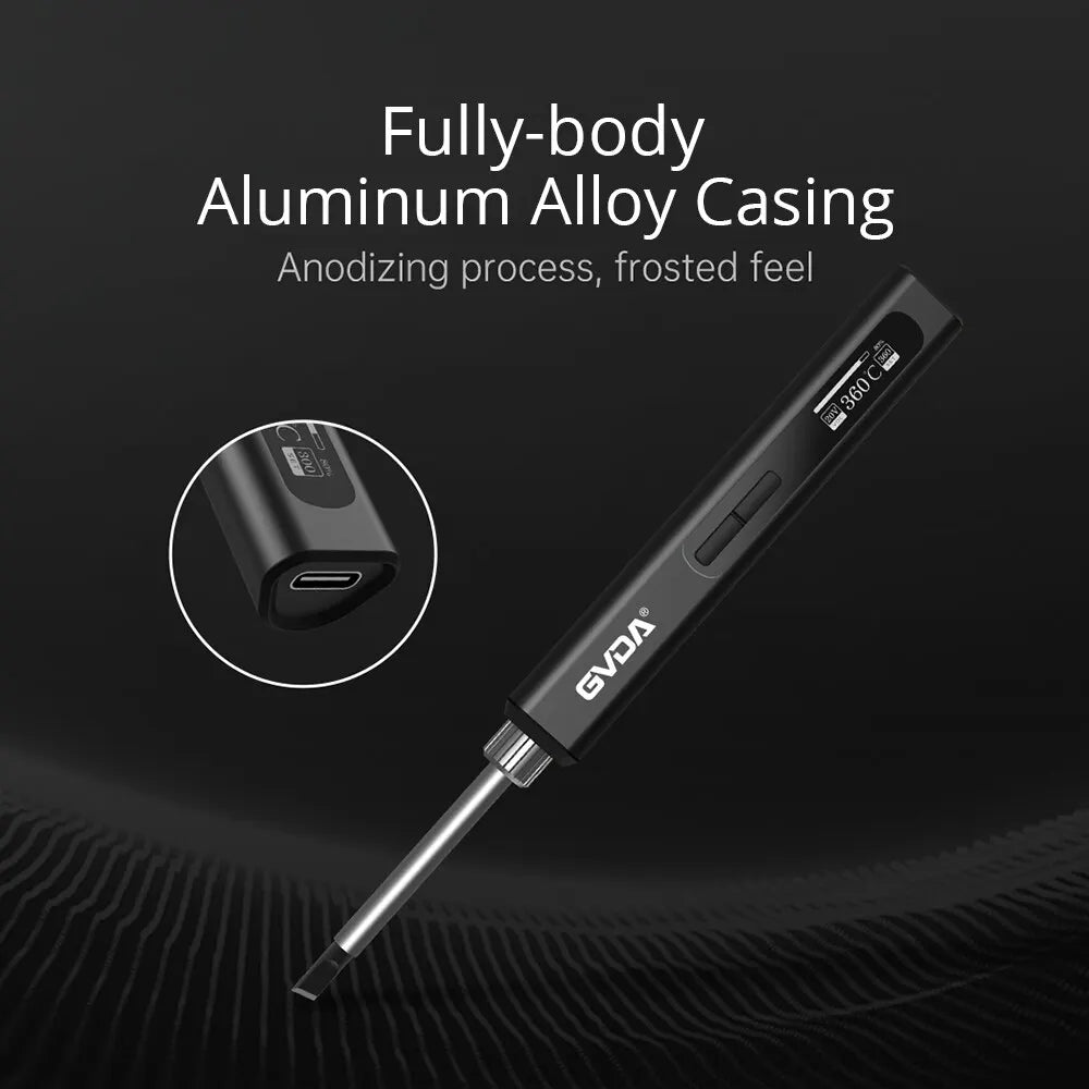 GVDA Smart Electric Soldering Iron – 65W Adjustable Temp | Fast-Heat Portable Soldering Kit
