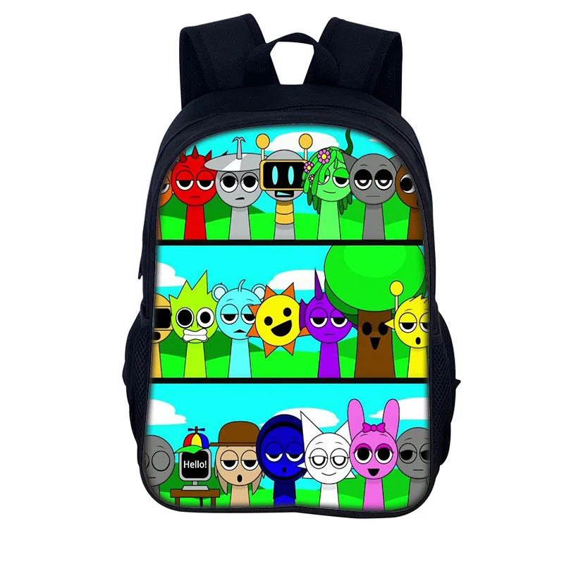 Sprunki Incredibox School Backpack – Stylish Student Bag & Christmas Gift