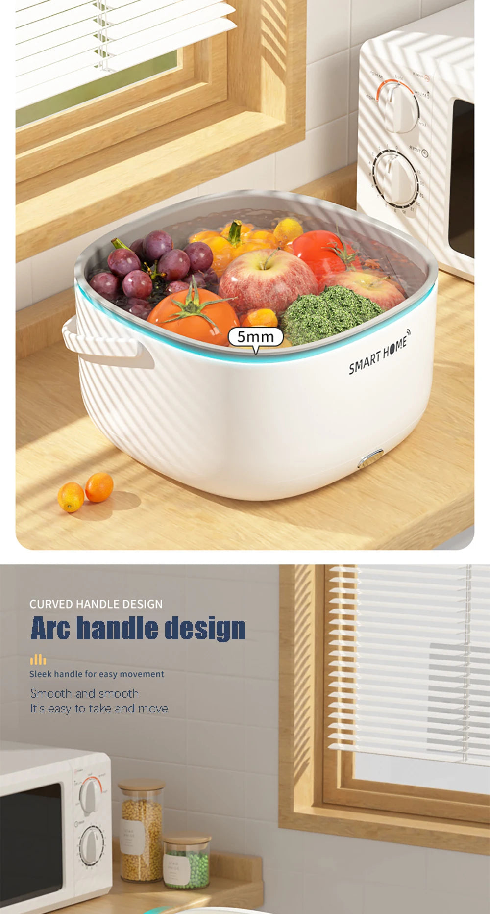 Electric Vegetable & Fruit Washing Machine with WiFi