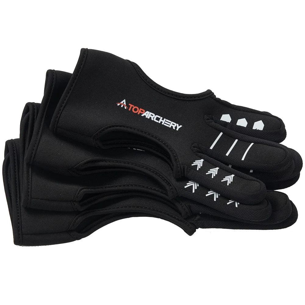Archery Glove Three Finger Guard Shooting Gloves Finger Tab